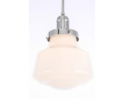 Elegant Pendant Light - Chrome/Glass Matte, L 8" (LD6256C)