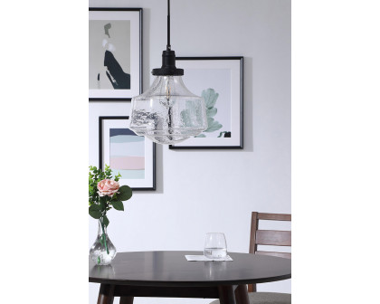 Elegant Pendant Light - Black, L 11" (LD6258BK)