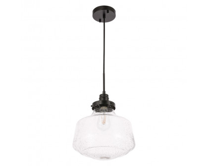 Elegant Pendant Light - Black, L 11" (LD6258BK)