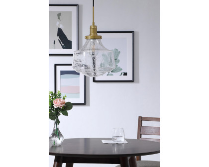 Elegant Pendant Light - Brass, L 11" (LD6260BR)