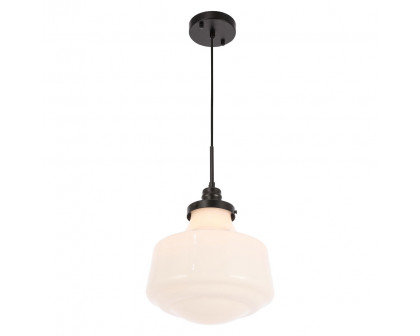 Elegant Pendant Light - Black/Glass Matte, L 11" (LD6261BK)