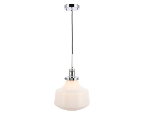 Elegant Pendant Light - Chrome/Glass Matte, L 11" (LD6262C)