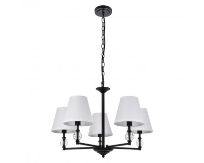 Elegant Bethany 5 Lights Pendant - Black (LD7024D25BK)