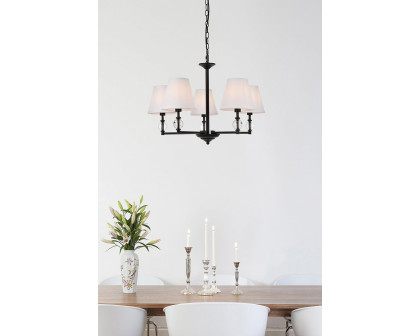 Elegant Bethany 5 Lights Pendant - Black (LD7024D25BK)