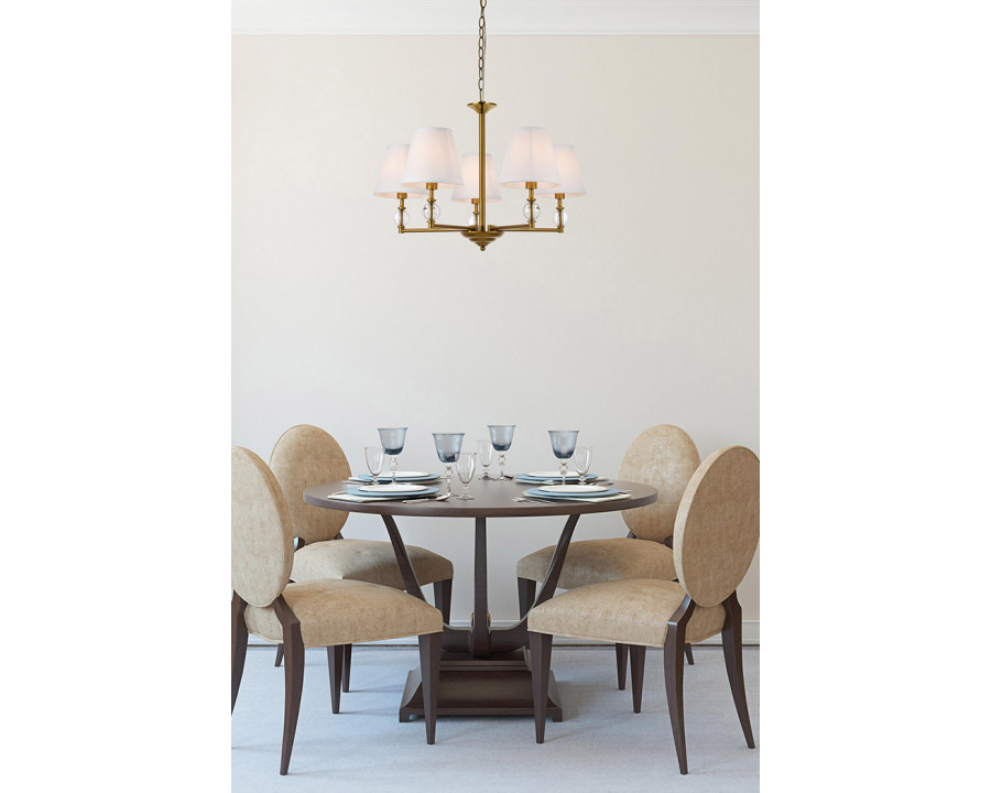 Elegant Bethany 5 Lights Pendant - Brass (LD7024D25BR)