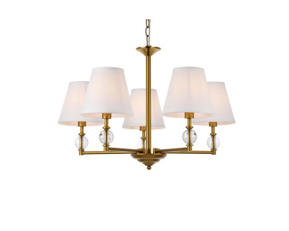 Elegant Bethany 5 Lights Pendant - Brass (LD7024D25BR)