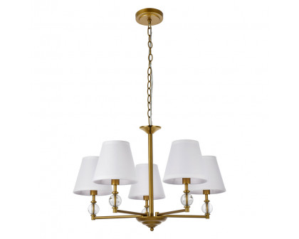 Elegant Bethany 5 Lights Pendant - Brass (LD7024D25BR)