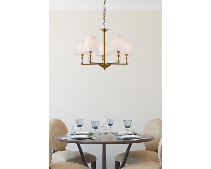 Elegant Bethany 5 Lights Pendant - Brass (LD7024D25BR)