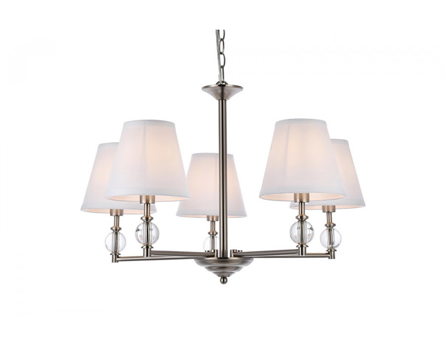 Elegant Bethany 5 Lights Pendant - Satin Nickel (LD7024D25SN)