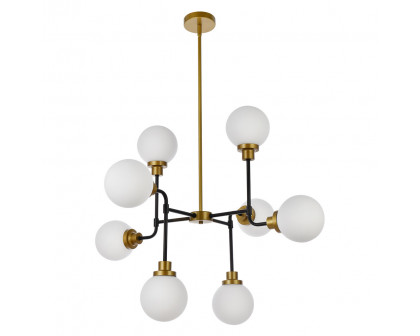 Elegant Hanson 8 Lights Pendant - Satin Nickel (LD7038D36BRB)