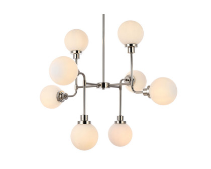 Elegant Hanson 8 Lights Pendant - Polished Nickel (LD7038D36PN)