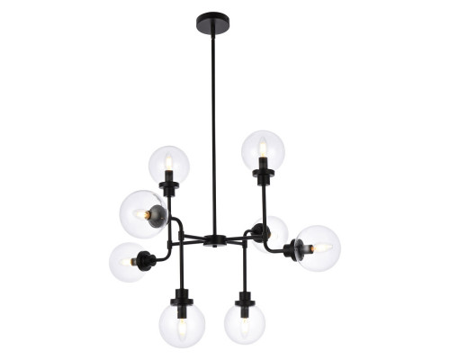 Elegant Hanson 8 Lights Pendant - Black (LD7039D36BK)