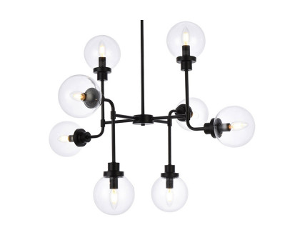 Elegant Hanson 8 Lights Pendant - Black (LD7039D36BK)