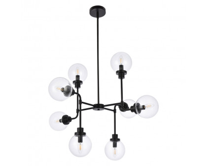 Elegant Hanson 8 Lights Pendant - Black (LD7039D36BK)