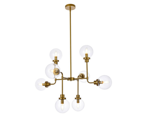 Elegant Hanson 8 Lights Pendant - Brass (LD7039D36BR)