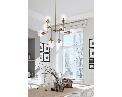 Elegant Hanson 8 Lights Pendant - Brass (LD7039D36BR)