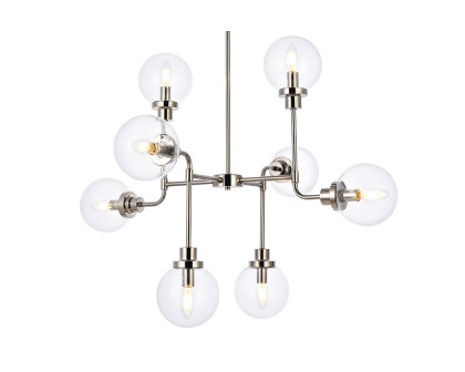 Elegant Hanson 8 Lights Pendant - Polished Nickel (LD7039D36PN)