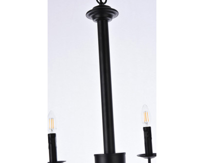 Elegant Brielle 6 Lights Pendant - Black, L 26" (LD7040D26BK)