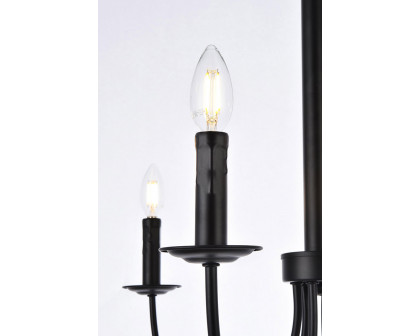 Elegant Brielle 6 Lights Pendant - Black, L 26" (LD7040D26BK)