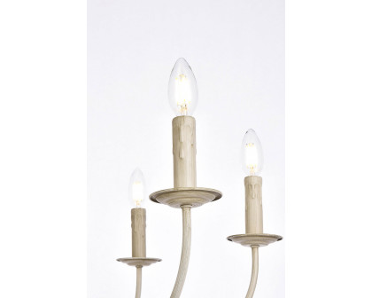 Elegant Brielle 6 Lights Pendant - Weathered Dove, L 26" (LD7040D26WD)