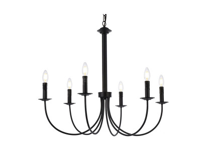 Elegant Brielle 6 Lights Pendant - Black, L 32" (LD7041D32BK)