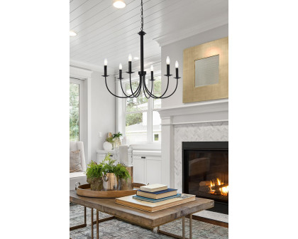 Elegant Brielle 6 Lights Pendant - Black, L 32" (LD7041D32BK)