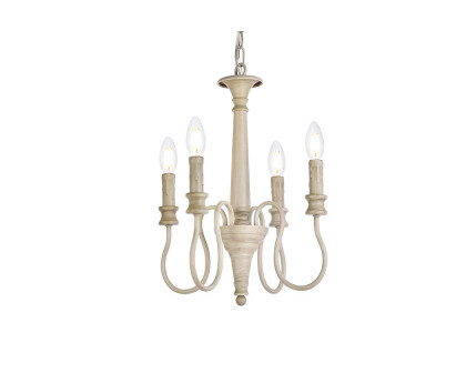 Elegant Flynx 4 Lights Pendant - Weathered Dove, L 14" (LD7042D14WD)