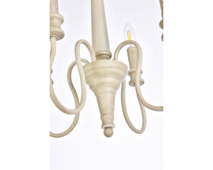 Elegant Flynx 4 Lights Pendant - Weathered Dove, L 14" (LD7042D14WD)