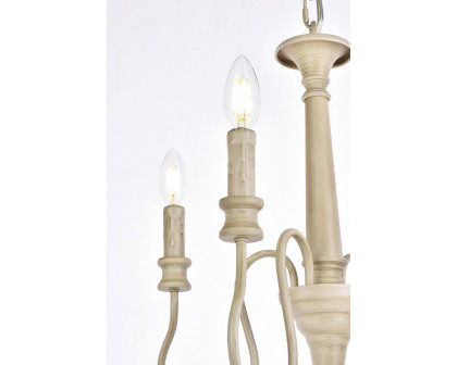 Elegant Flynx 4 Lights Pendant - Weathered Dove, L 17" (LD7043D17WD)