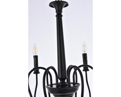 Elegant Flynx 4 Lights Pendant - Black, L 26" (LD7044D26BK)