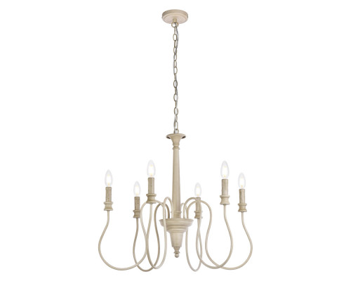 Elegant Flynx 4 Lights Pendant - Weathered Dove, L 26" (LD7044D26WD)