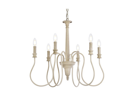 Elegant Flynx 4 Lights Pendant - Weathered Dove, L 26" (LD7044D26WD)