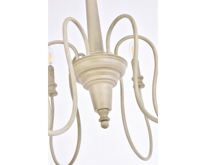 Elegant Flynx 4 Lights Pendant - Weathered Dove, L 26" (LD7044D26WD)