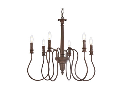 Elegant Flynx 4 Lights Pendant - Weathered Oak, L 26" (LD7044D26WOK)