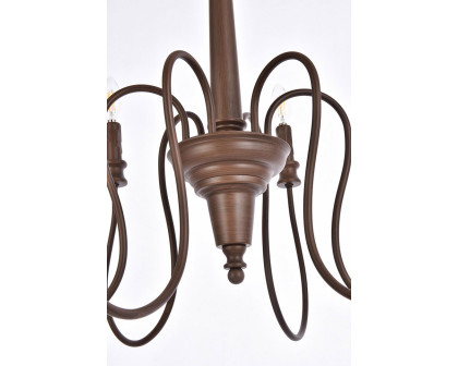 Elegant Flynx 4 Lights Pendant - Weathered Oak, L 26" (LD7044D26WOK)