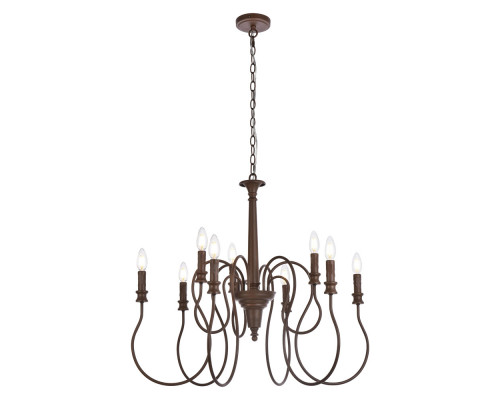 Elegant Flynx 4 Lights Pendant - Weathered Oak, L 30" (LD7045D30WOK)