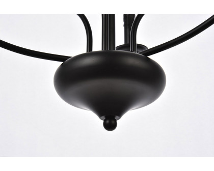 Elegant Westley 6 Lights Pendant - Black, L 24" (LD7046D24BK)