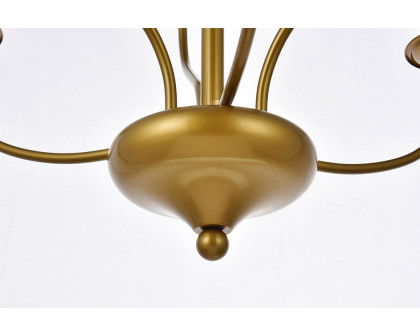 Elegant Westley 6 Lights Pendant - Brass, L 24" (LD7046D24BR)