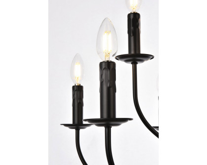 Elegant Westley 6 Lights Pendant - Black, L 28" (LD7047D28BK)