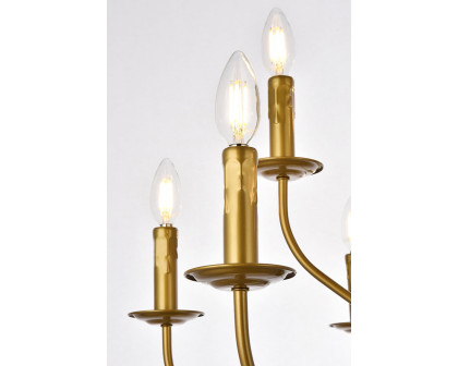 Elegant Westley 6 Lights Pendant - Brass, L 28" (LD7047D28BR)