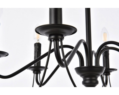 Elegant Westley 6 Lights Pendant - Black (LD7048D24BK)