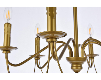 Elegant Westley 6 Lights Pendant - Brass (LD7048D24BR)