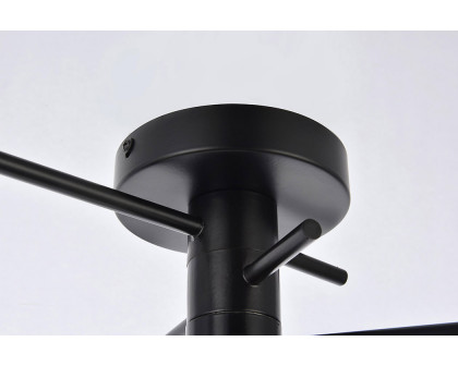 Elegant Xavier 3 Lights Flush Mount - Black (LD7049F18BK)