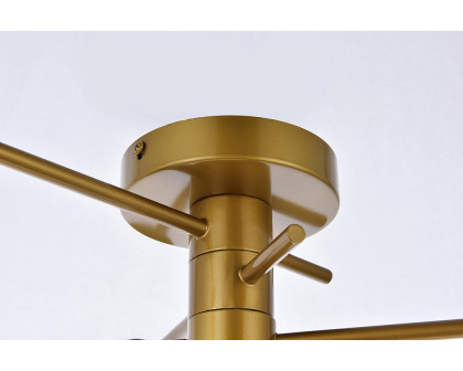 Elegant Xavier 3 Lights Flush Mount - Brass (LD7049F18BR)