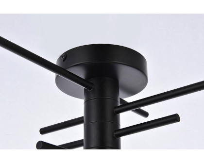 Elegant Xavier 4 Lights Flush Mount - Black (LD7050F26BK)