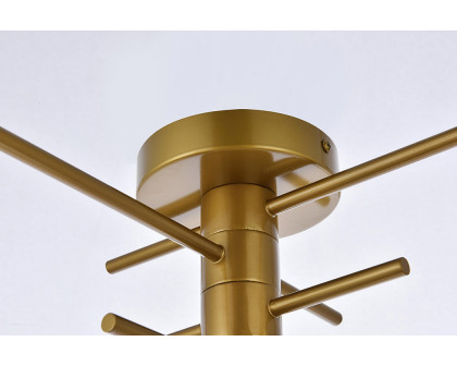 Elegant Xavier 4 Lights Flush Mount - Brass (LD7050F26BR)