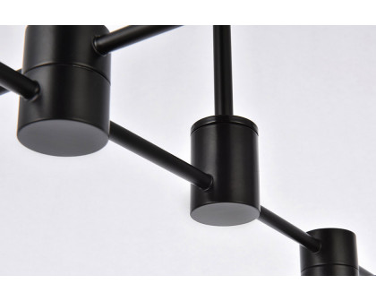 Elegant Xavier 6 Lights Pendant - Black, L 31" (LD7051D31BK)