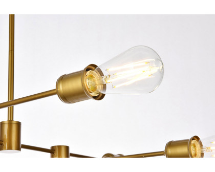 Elegant Xavier 6 Lights Pendant - Brass, L 31" (LD7051D31BR)