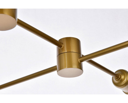 Elegant Xavier 6 Lights Pendant - Brass, L 35" (LD7052D35BR)