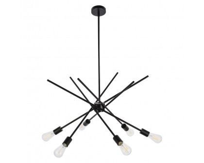 Elegant Armin 6 Lights Pendant - Black (LD7054D32BK)